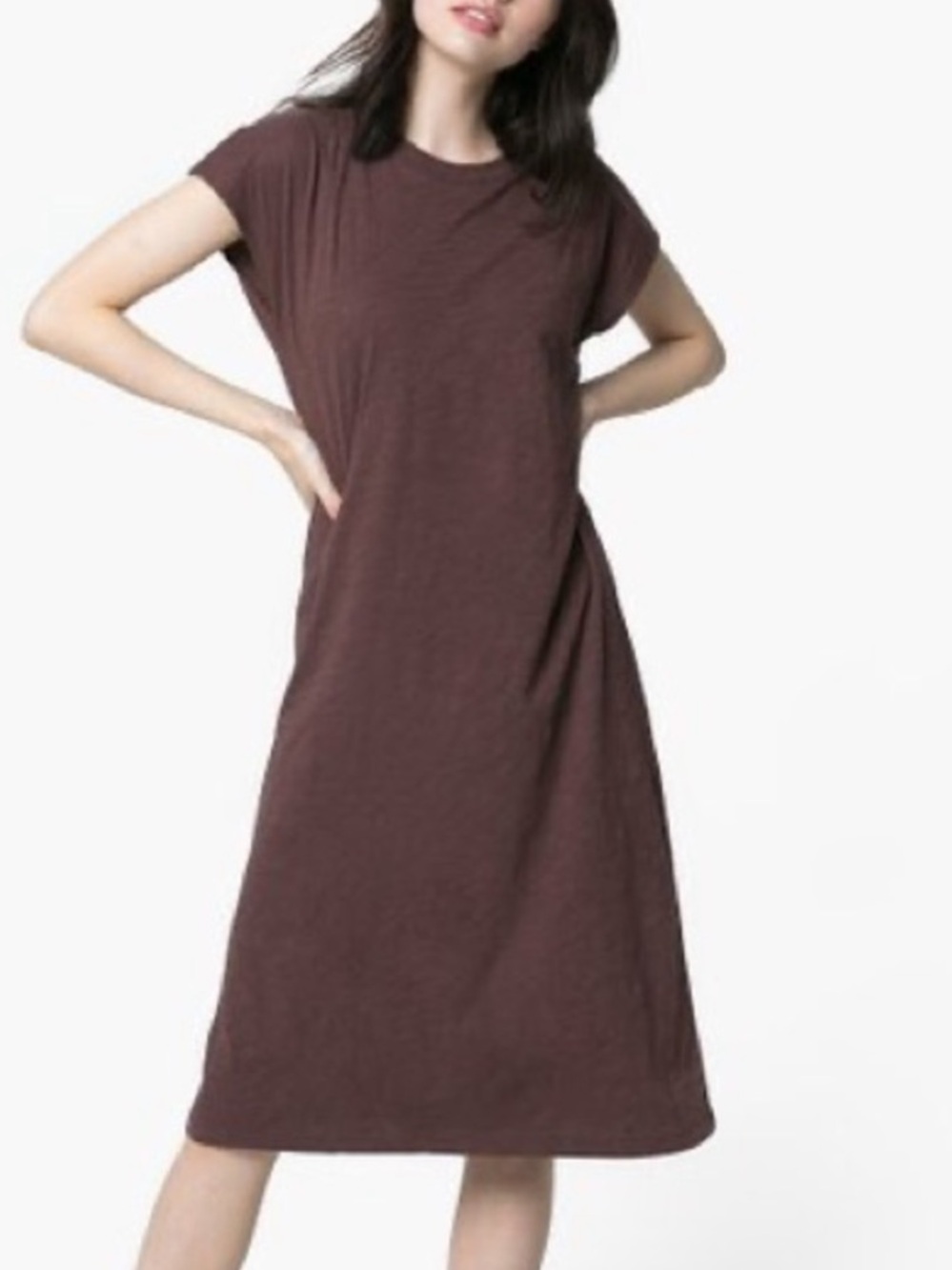RICHER POORER Easy Sleeveless Midi Dress brown large
